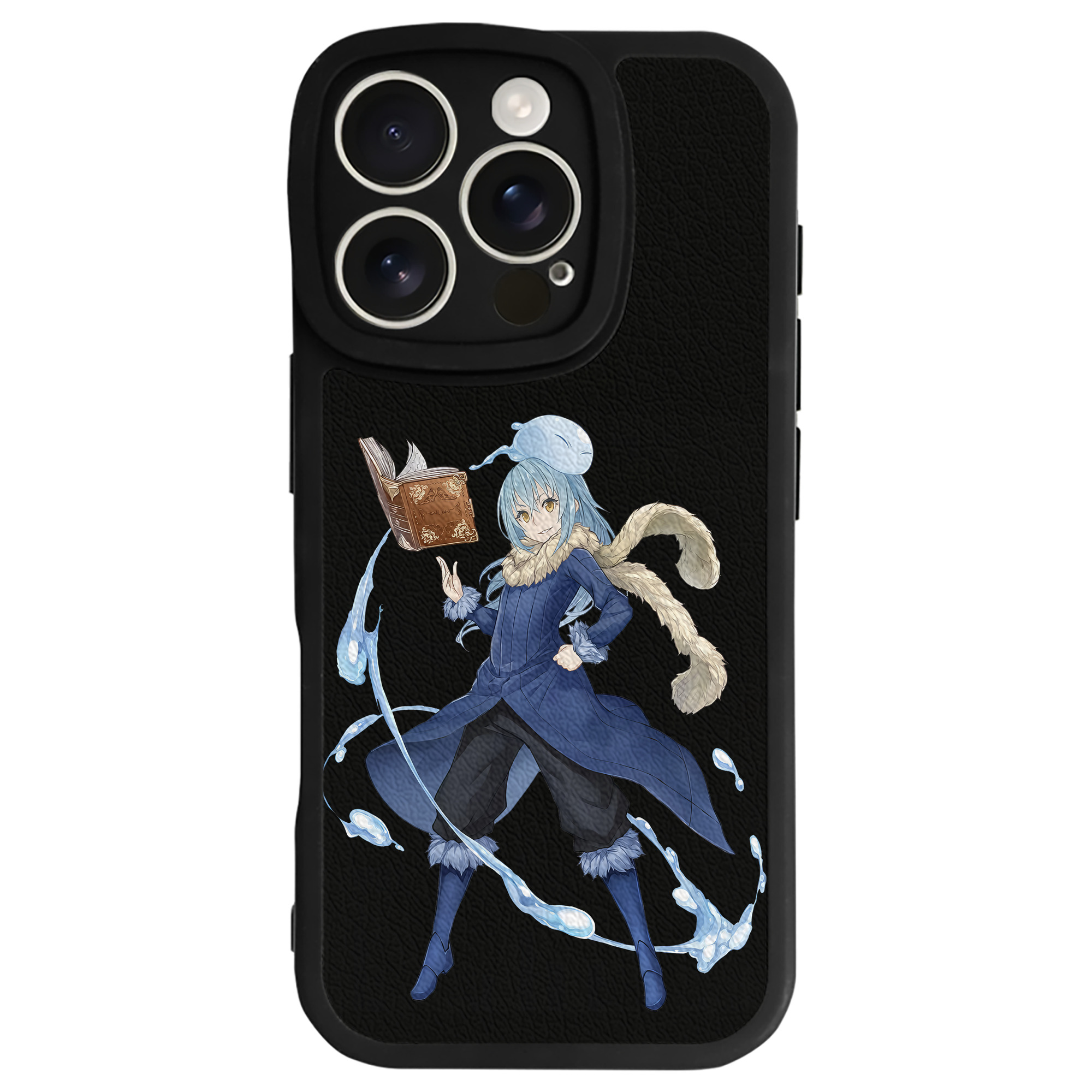 （画像用） 転スラ Regarding Reincarnated to Slime 【iPhone 16シリーズ対応】シリコンスマホケース（レザー調） 材質：シリコン